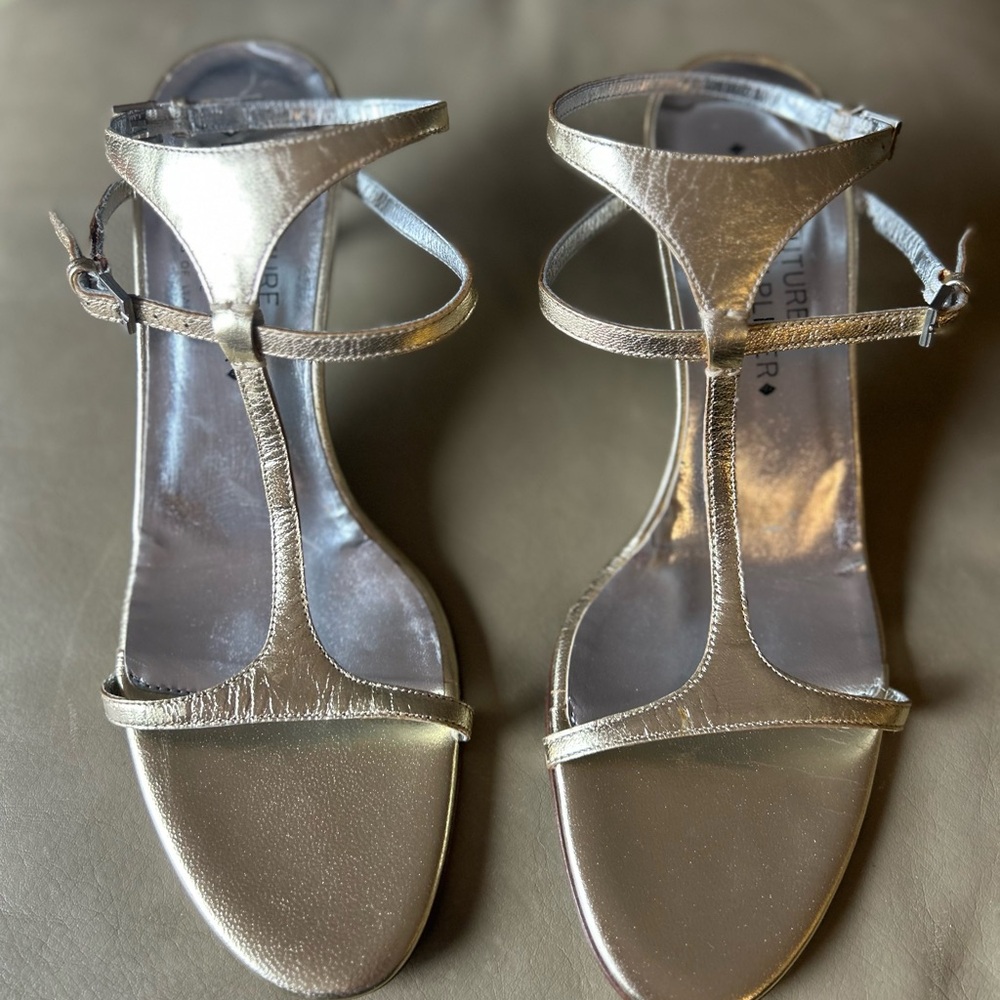 Donald J Pliner, Couture, Gold Strappy Sandals